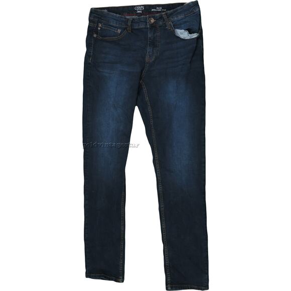 Chaps Indigo Slim Straight Fit Denim Jeans 34L - Picture 1 of 4